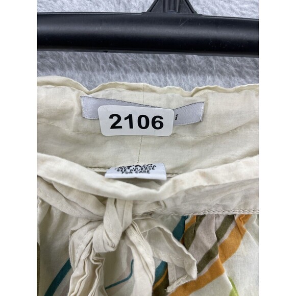 CAbi Women's A Line Skirt Lined Leaves Medium 100% Cotton Pockets Drawstring - Picture 5 of 11